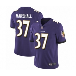 Men's Baltimore Ravens #37 Iman Marshall Purple Team Color Vapor Untouchable Limited Player Football Jersey