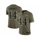 Men's Baltimore Ravens #44 Marlon Humphrey 2022 Olive Salute To Service Limited Stitched Jersey