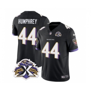 Men's Baltimore Ravens #44 Marlon Humphrey Black 2023 F.U.S.E With Patch Throwback Vapor Limited Stitched Jersey