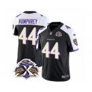 Men's Baltimore Ravens #44 Marlon Humphrey Black White 2023 F.U.S.E With Patch Throwback Vapor Limited Stitched Jersey