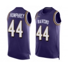 Men's Baltimore Ravens #44 Marlon Humphrey Limited Purple Player Name & Number Tank Top Football Jersey