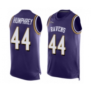 Men's Baltimore Ravens #44 Marlon Humphrey Limited Purple Player Name & Number Tank Top Football Jersey