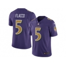 Men's Baltimore Ravens #5 Joe Flacco Nike Purple Color Rush Limited Jersey