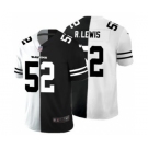 Men's Baltimore Ravens #52 Ray Lewis Black V White Peace Split Vapor Untouchable Limited Football Jersey