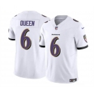 Men's Baltimore Ravens #6 Patrick Queen White 2023 F.U.S.E. Vapor Limited Football Stitched Jersey