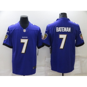 Men's Baltimore Ravens #7 Rashod Bateman Purple 2022 Vapor Untouchable Stitched NFL Nike Limited Jersey