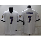 Men's Baltimore Ravens #7 Rashod Bateman White 2022 Vapor Untouchable Stitched NFL Nike Limited Jersey