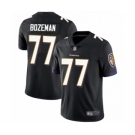 Men's Baltimore Ravens #77 Bradley Bozeman Black Alternate Vapor Untouchable Limited Player Football Jersey