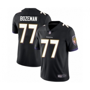 Men's Baltimore Ravens #77 Bradley Bozeman Black Alternate Vapor Untouchable Limited Player Football Jersey