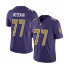 Men's Baltimore Ravens #77 Bradley Bozeman Limited Purple Rush Vapor Untouchable Football Jersey