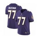 Men's Baltimore Ravens #77 Bradley Bozeman Purple Team Color Vapor Untouchable Limited Player Football Jersey