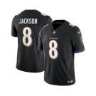 Men's Baltimore Ravens #8 Lamar Jackson Black 2023 F.U.S.E Vapor Jersey