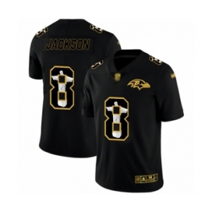 Men's Baltimore Ravens #8 Lamar Jackson Black Jesus Faith Limited Player Football Jersey