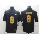 Men's Baltimore Ravens #8 Lamar Jackson Black Nike Leopard Print Limited Jersey