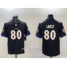 Men's Baltimore Ravens #80 Isaiah Likely Black Vapor Limited Football Limited Jersey