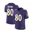 Men's Baltimore Ravens #80 Miles Boykin Purple Team Color Vapor Untouchable Limited Player Football Jersey