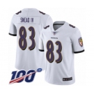 Men's Baltimore Ravens #83 Willie Snead IV White Vapor Untouchable Limited Player 100th Season Football Jersey