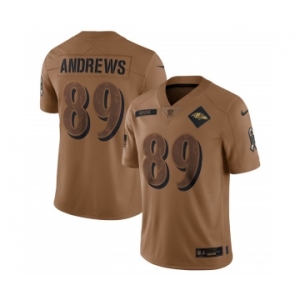 Men's Baltimore Ravens #89 Mark Andrews 2023 Brown Salute To Service Limited Football Stitched Jersey