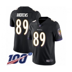 Men's Baltimore Ravens #89 Mark Andrews Black Alternate Vapor Untouchable Limited Player 100th Season Football Jersey