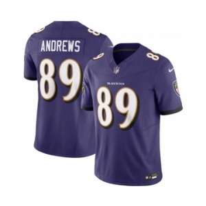 Men's Baltimore Ravens #89 Mark Andrews Purple 2023 F.U.S.E Vapor Jersey