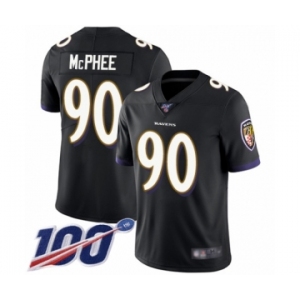 Men's Baltimore Ravens #90 Pernell McPhee Black Alternate Vapor Untouchable Limited Player 100th Season Football Jersey