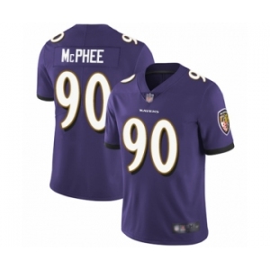 Men's Baltimore Ravens #90 Pernell McPhee Purple Team Color Vapor Untouchable Limited Player Football Jersey