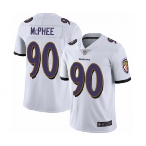 Men's Baltimore Ravens #90 Pernell McPhee White Vapor Untouchable Limited Player Football Jersey