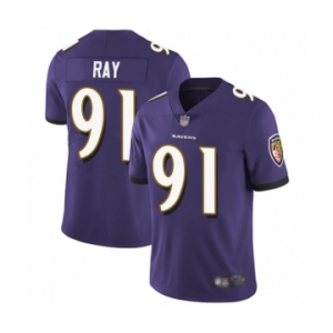 Men's Baltimore Ravens #91 Shane Ray Purple Team Color Vapor Untouchable Limited Player Football Jersey