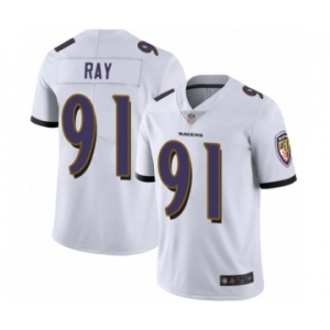 Men's Baltimore Ravens #91 Shane Ray White Vapor Untouchable Limited Player Football Jersey