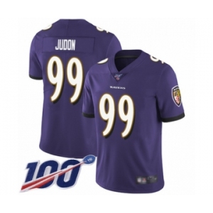 Men's Baltimore Ravens #99 Matt Judon Purple Team Color Vapor Untouchable Limited Player 100th Season Football Jersey