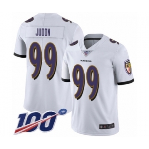 Men's Baltimore Ravens #99 Matt Judon White Vapor Untouchable Limited Player 100th Season Football Jersey