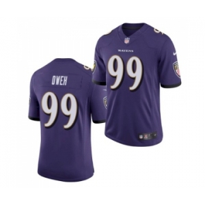 Men's Baltimore Ravens #99 Odafe Oweh Purple 2021 Limited Football Jersey