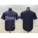 Men's Baltimore Ravens Blank Black With Patch Cool Base Stitched Baseball Jersey