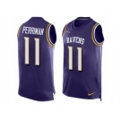 Men's Nike Baltimore Ravens #11 Breshad Perriman Limited Purple Player Name & Number Tank Top NFL Jersey