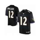 Men's Nike Baltimore Ravens #12 Mike Wallace Limited Black Alternate NFL Jersey