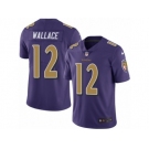 Men's Nike Baltimore Ravens #12 Mike Wallace Limited Purple Rush NFL Jersey