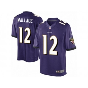 Men's Nike Baltimore Ravens #12 Mike Wallace Limited Purple Team Color NFL Jersey