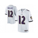 Men's Nike Baltimore Ravens #12 Mike Wallace Limited White NFL Jersey