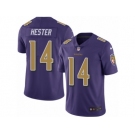 Men's Nike Baltimore Ravens #14 Devin Hester Limited Purple Rush NFL Jersey