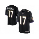 Men's Nike Baltimore Ravens #17 Mike Wallace Limited Black Alternate NFL Jersey