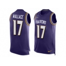 Men's Nike Baltimore Ravens #17 Mike Wallace Limited Purple Player Name & Number Tank Top NFL Jersey