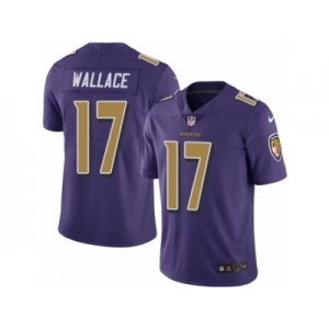 Men's Nike Baltimore Ravens #17 Mike Wallace Limited Purple Rush NFL Jersey