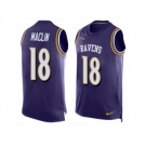 Men's Nike Baltimore Ravens #18 Jeremy Maclin Purple Player Name & Number Tank Top NFL Jersey