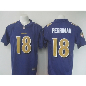 Men's Nike Baltimore Ravens #18 Perriman Limited Purple Stitched NFL Limited Rush Jersey