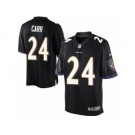 Men's Nike Baltimore Ravens #24 Brandon Carr Limited Black Alternate NFL Jersey