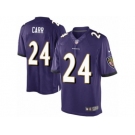 Men's Nike Baltimore Ravens #24 Brandon Carr Limited Purple Team Color NFL Jersey