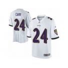 Men's Nike Baltimore Ravens #24 Brandon Carr Limited White NFL Jersey