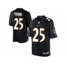 Men's Nike Baltimore Ravens #25 Tavon Young Limited Black Alternate NFL Jersey