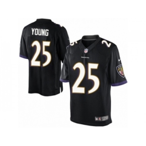 Men's Nike Baltimore Ravens #25 Tavon Young Limited Black Alternate NFL Jersey