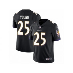 Men's Nike Baltimore Ravens #25 Tavon Young Vapor Untouchable Limited Black Alternate NFL Jersey